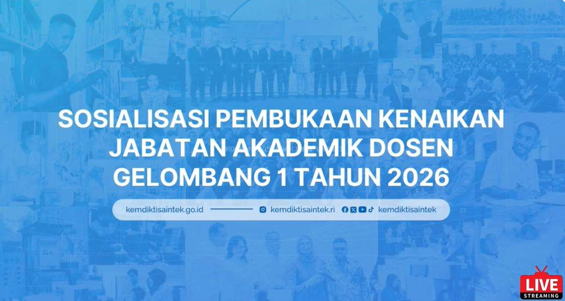 Sosialisasi Pembukaan Kenaikan Jabatan Akademik Dosen Gelombang 1 Tahun 2026